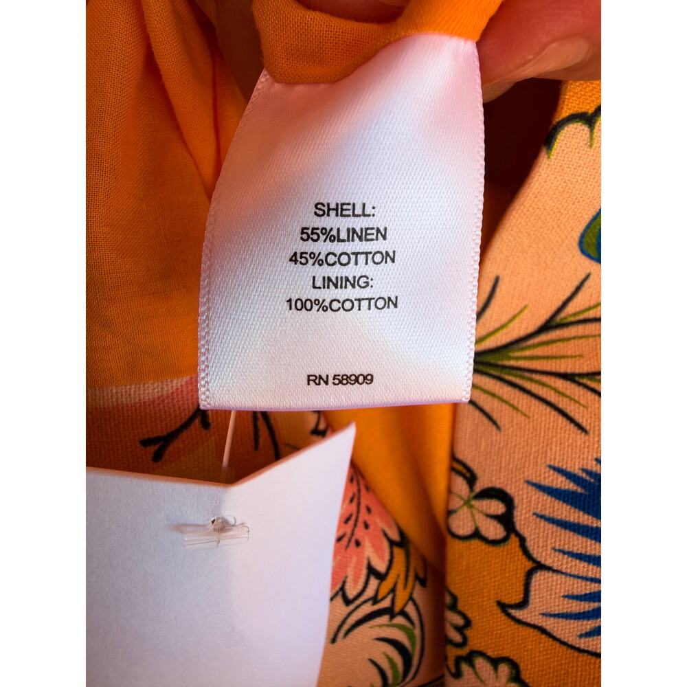 a loves a Yellow Cotton Floral Blazer Size Medium NWT - Picture 4 of 5